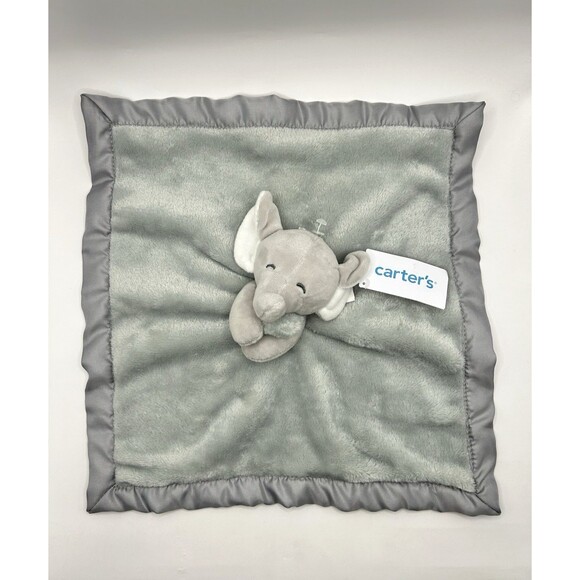 Carters Baby GRAY ELEPHANT LOVEY Blanket Soother Comforter Lovey 14" w/ Tags - Picture 7 of 15